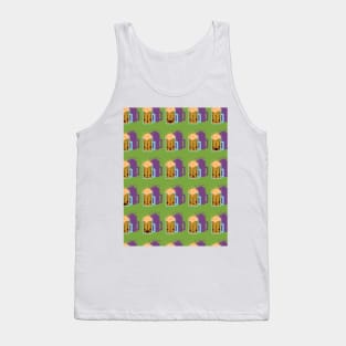 Cute Emoji Beer Pattern Tank Top